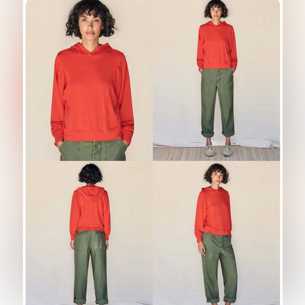 Sundry Pleated Hoodie - Size 4 (XL)